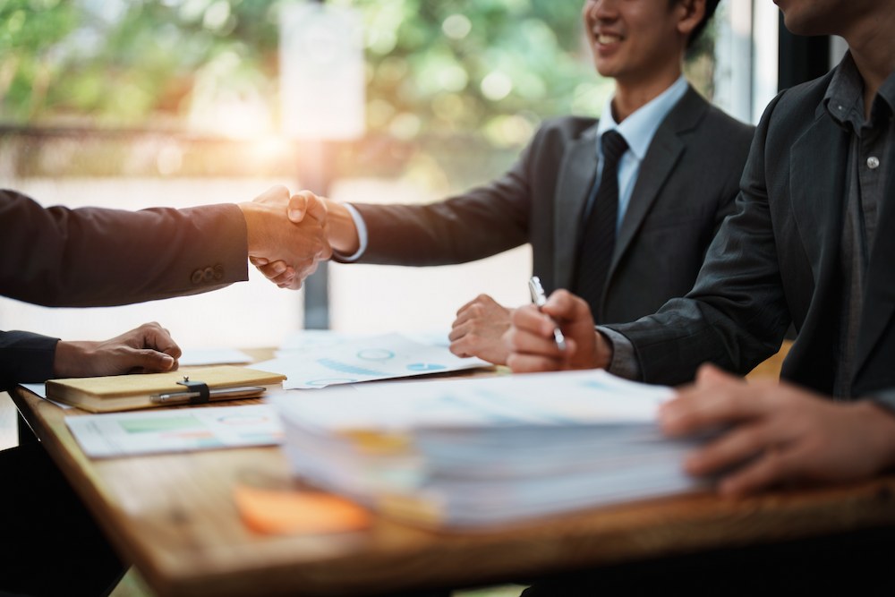 handshake during business meeting